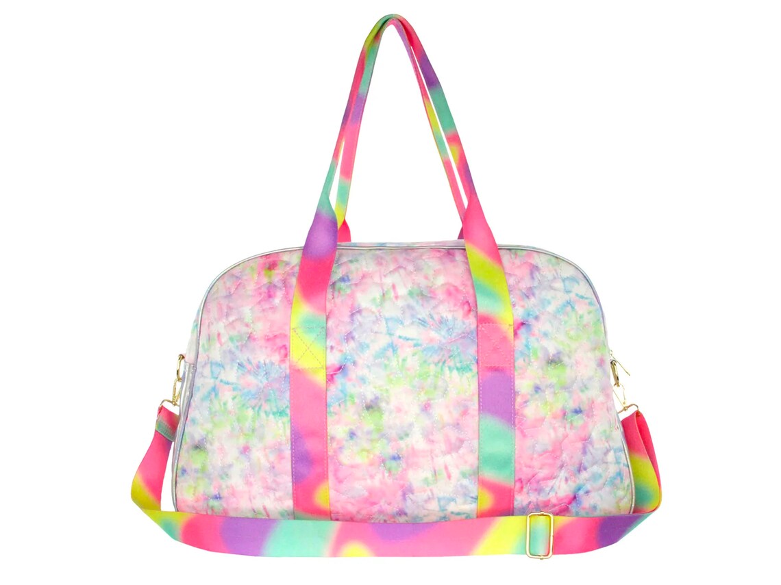 Kids Duffle Bag With Pastel Tie Dye & Holographic Trim Girls Etsy