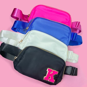 Personalized Nylon Fanny Pack: Custom Chenille Letter Patches