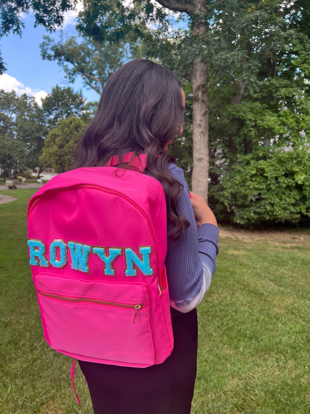 Personalized Backpack With Patches, Custom Kids School Bag, Chenille