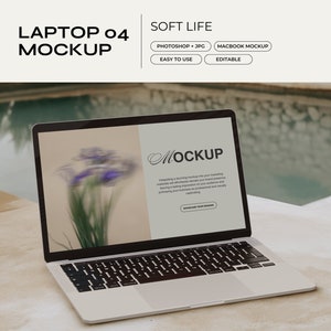 Laptop Mockup PSD | Website Mockup, Device Mockup, Digital Planner Mockup, Etsy Listing Mockup, Responsive UI, Screen Template, Outdoors