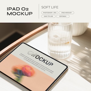 iPad Mockup PSD | Website Mockup, Tablet Mockup, Digital Planner Mockup, Etsy Listing Mockup, Responsive UI, Screen Template, Modern