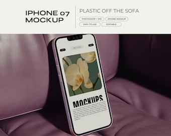 iPhone Mockup PSD | Website Mockup, Device Mockup, Digital Planner Mockup, Etsy Listing Mockup, Responsive UI, Screen Template, Simple, Dark