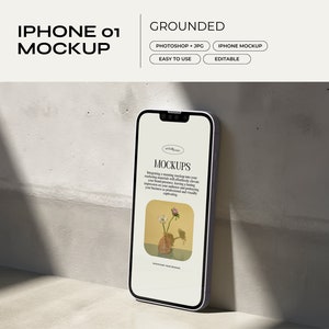 iPhone Mockup PSD | Website Mockup, Device Mockup, Digital Planner Mockup, Etsy Listing Mockup, Responsive UI, Screen Template, Minimalist