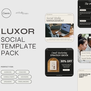Modern Instagram Template | Agency Social Templates | Coach Social Templates | Consultant Instagram Posts | Freelancer Social Media Design