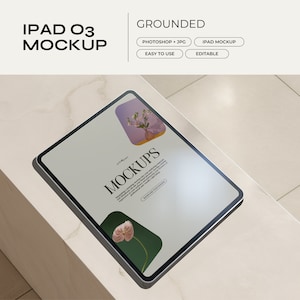 iPad Mockup PSD | Website Mockup, Tablet Mockup, Digital Planner Mockup, Etsy Listing Mockup, Responsive UI, Screen Template, Flatlay, Chic