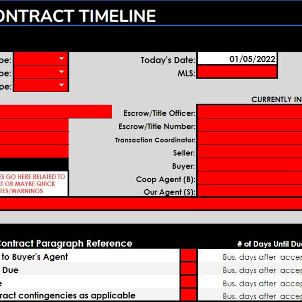 Real Estate Transaction Timeline Template Etsy UK Real Estate Transaction Timeline Template Etsy UK