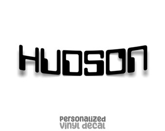Solid Colors Glossy and Matte - Custom Vinyl Decal - Personalized Names or Words - Techy - Hudson
