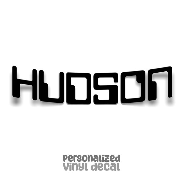 Solid Colors Glossy and Matte - Custom Vinyl Decal - Personalized Names or Words - Techy - Hudson