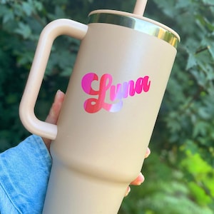 Holographic, Glitter, Glow in the Dark - Custom Vinyl Decal - Personalized Names or Words - Vintage - Luna