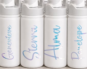 5" Party water bottle name. Choose a font - Holographic, glitter, party favor