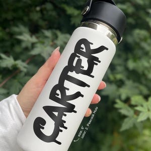 Solid Colors Glossy and Matte - Custom Vinyl Decal - Personalized Names or Words - Paint Drip