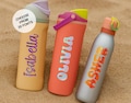Water bottle name sticker 5" - Choose a font - Holographic, glitter, glow in the dark stickers