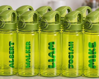 3" party water bottle name sticker small size. Choose a font - Holographic, glitter, party favor, kids water bottle, initials
