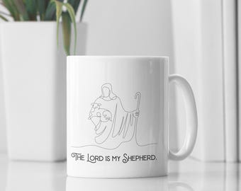 Psalm 23 Coffee Mug: Christian Bible Verse Gift