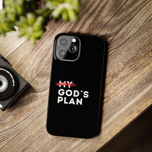God&#39;s Plan Slim Phone Cases, Christian Phone Case, Slim Bible Verse Case, Inspirational Phone Case, God&#39;s Plan iPhone Case, Christian Gift