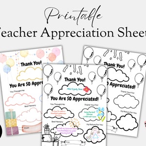 Teacher Appreciation Week Printable Instant Download Teacher ...