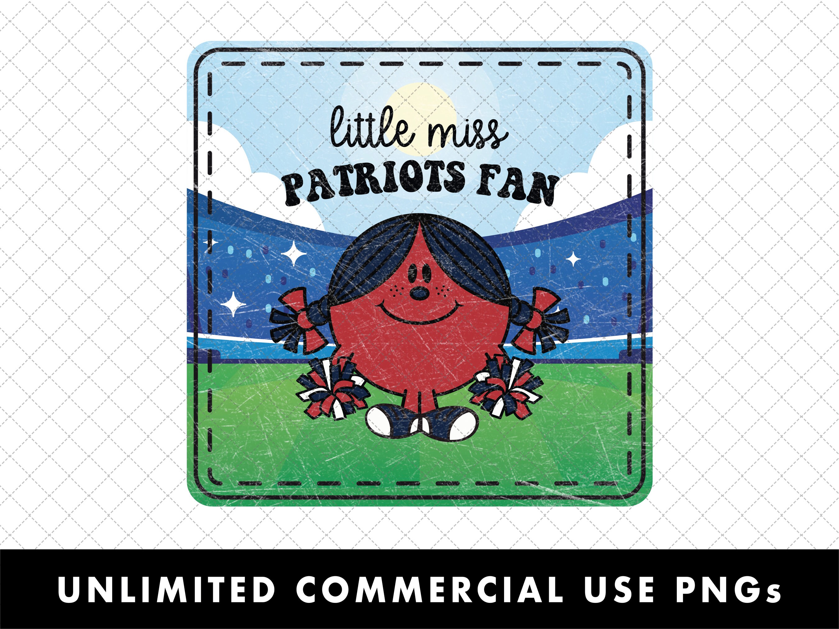Little Miss Patriots Fan Png, Little Miss New England Fan Png, Little ...