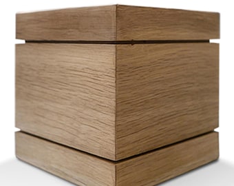 Wooden Urn Oak Wood Urn Biodegradable Urn for Human Ash Cremation Urn Ash Box Urn for Pet Ashes Handcrafted Solid Oak Urn