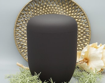 Black Urn Biodegradable Urn for Funeral Ashes Handpainted Cremation Urn Funeral Urn Customized Urn Keepsake Urn for Human Ash Box for Burial
