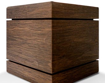 Wooden Urn Smoked Oak Wood Urn Biodegradable Urn for Human Ash Cremation Urn Ash Box Urn for Pets Ashes Handcrafted Solid Oak Urn