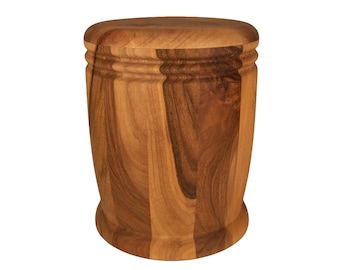 Walnut Wood Cremation Urn, Biodegradable Memorial Ash Box