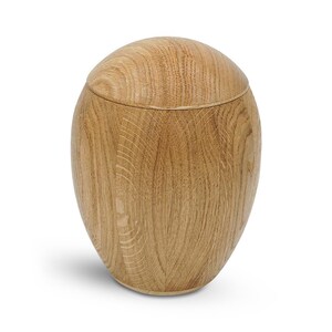 Solid Wooden Urn Oak Wood Urn Human Ashes Urn Cremation Urn Biodegradable Urn Memorial Urn Ash Box Urn brown Handcrafted Urn Eco-Friendly image 4