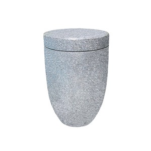 Biodegradable Urn out of Shell Limestone grey Urn for Funeral Ashes Cremation Urn Keepsake Cremation Urns Handmade Urn Box for Burial