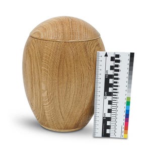 Solid Wooden Urn Oak Wood Urn Human Ashes Urn Cremation Urn Biodegradable Urn Memorial Urn Ash Box Urn brown Handcrafted Urn Eco-Friendly image 3