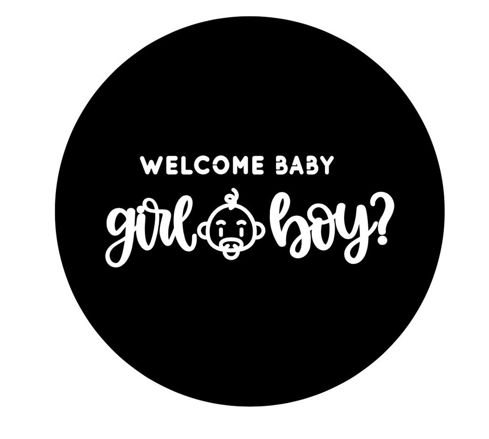 BABY Girl or Boy baby Gender Reveal Balloonbaby Etsy