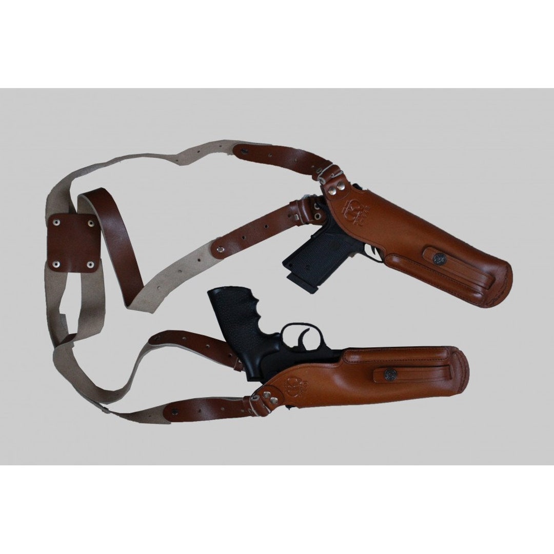 Leather Double Armpit Gun Holster is Suitable for Use With All Etsy