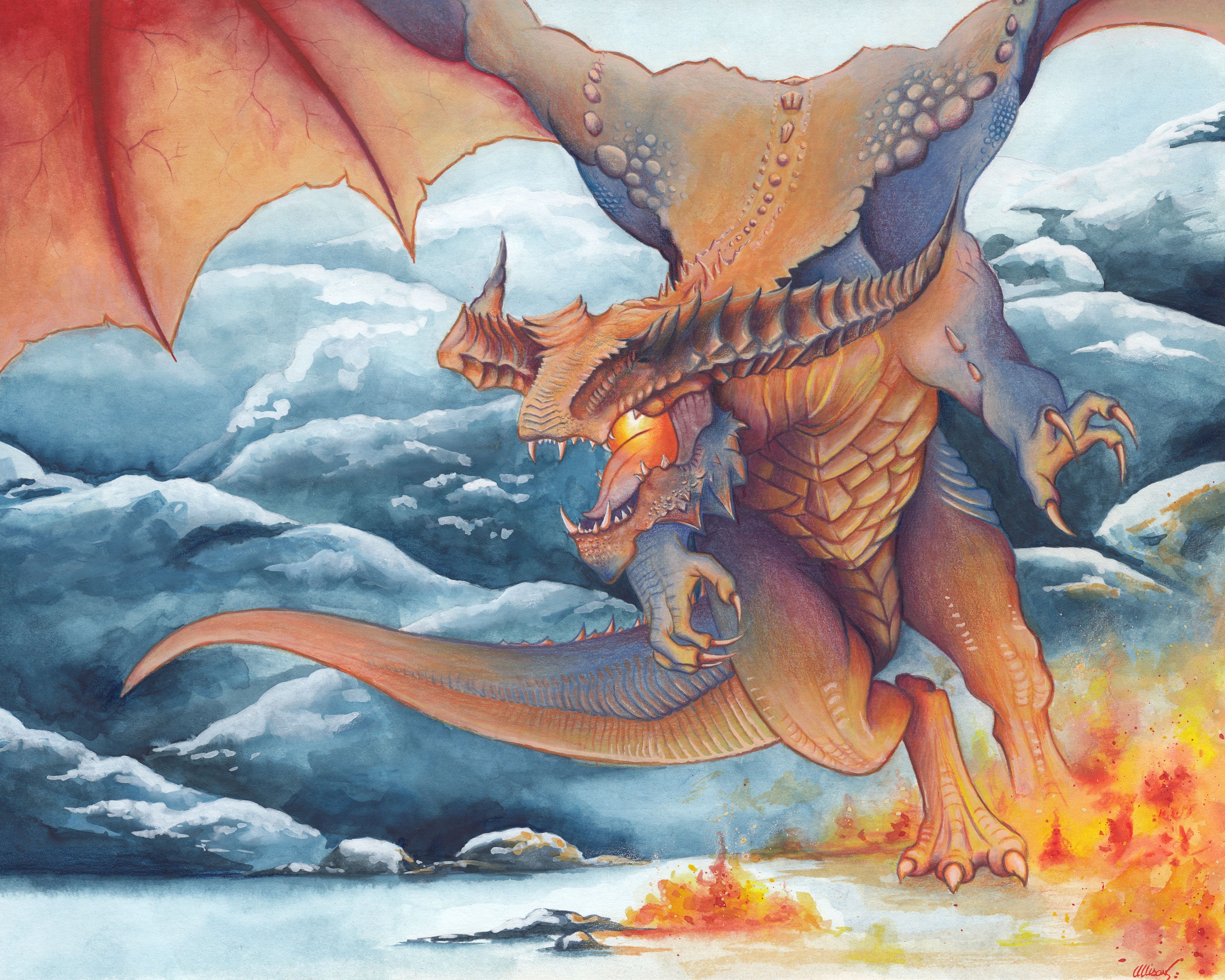 Highland Ravager Dragon Age Inquisition Fine Art Print Dai Etsy