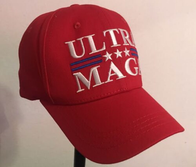 ULTRA MAGA Embroidered Red Hat Cap Adjustable High Quality Etsy