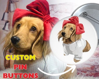 Custom Pet Dog Custom Pin Buttons