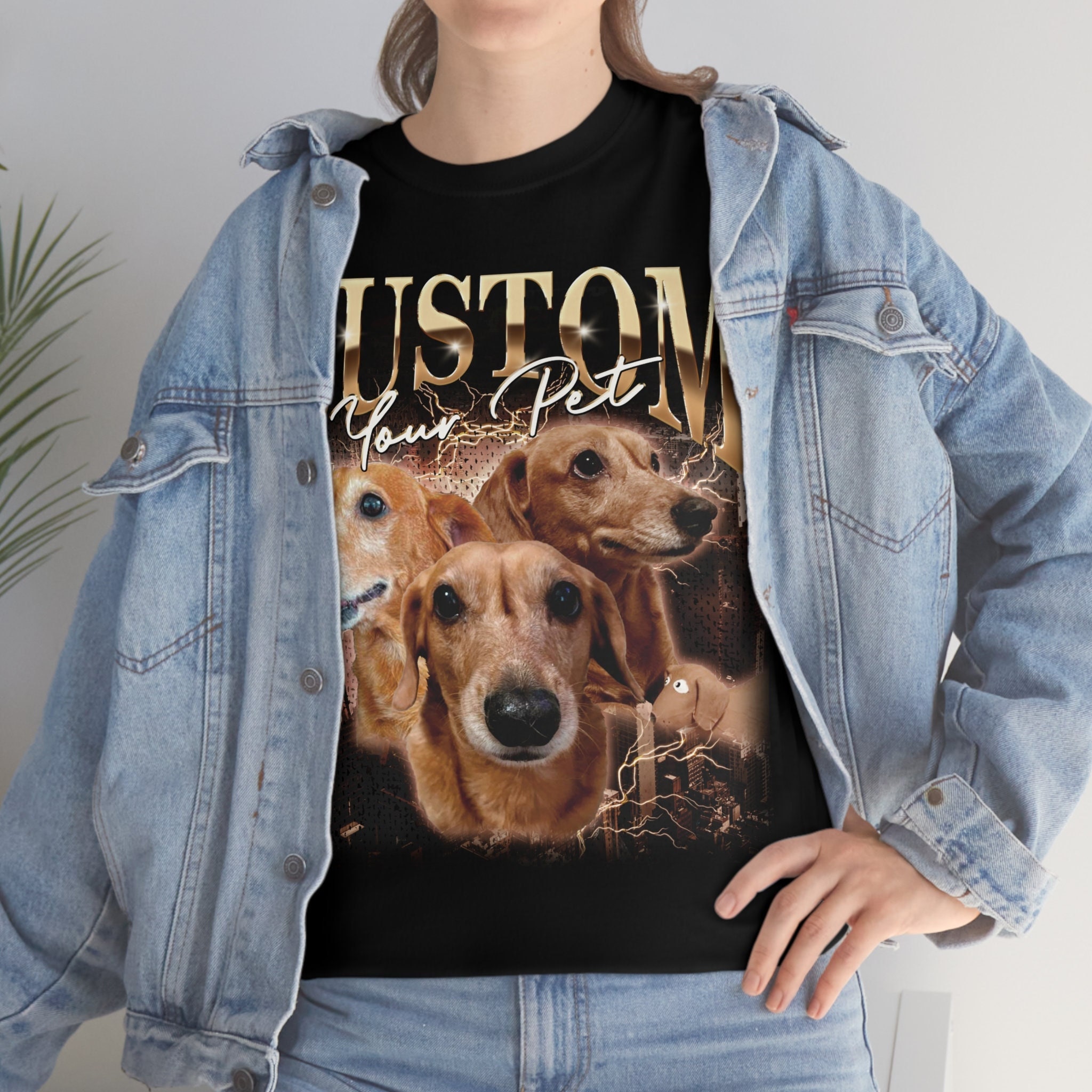 Discover Camiseta Personalizada de Fotos de Mascotas Perros Gatos para Hombre Mujer