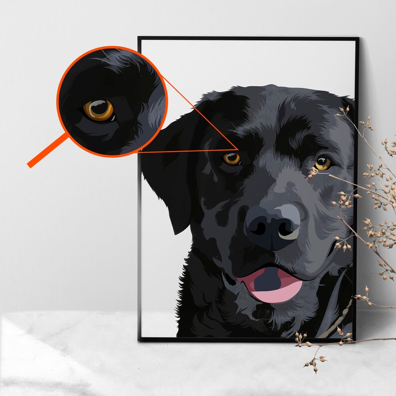 Custom DIGITAL Pet Portrait - dog loss gift