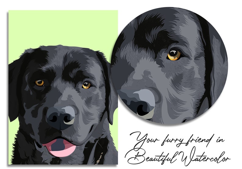 Custom DIGITAL Pet Portrait - dog loss gift