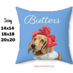 Custom Pet Pillow, Personalized Pillow From Photo, Pet Portrait Dog Pillow, Pet Portrait Pillow