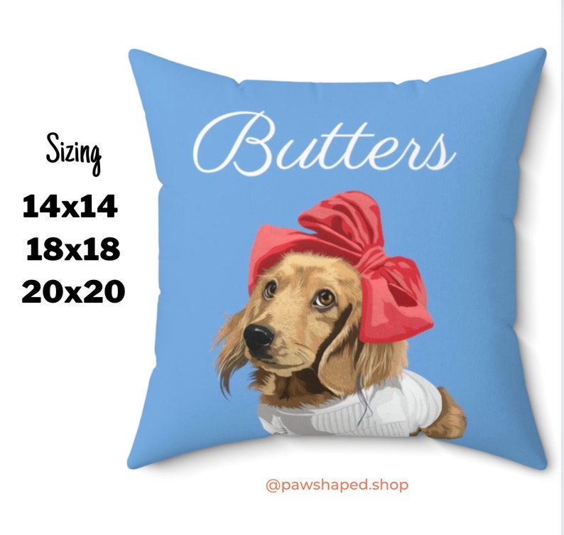 Custom Pet Pillow, Personalized Pillow From Photo, Pet Portrait Dog Pillow, Pet Portrait Pillow