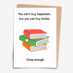 Book Lover Greeting Card | Funny Book Lover Card | Printable Funny Card for Readers  | Cute Bookish Printable Card | Cute Reader Gift