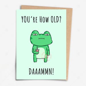 Biglietto di auguri di compleanno divertente stampabile, biglietto di auguri con meme di rana stampabile, biglietto di auguri di compleanno divertente, auguri di buon compleanno divertenti, biglietto di auguri di compleanno umoristico