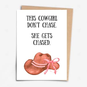 Lustige Cowgirl druckbare Karte Cowgirl Grußkarte digitaler Download für Bestie oder Bachelorette beste Freundin oder Partygeschenk