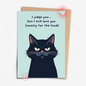 Carte d'anniversaire drôle de chat Carte de chat d'humour Cadeau d'amant de chat Carte de chat drôle Carte d'amoureux d'animal de compagnie d'humour de chat Cadeau de maman de chat Carte d'anniversaire de maman Carte numérique