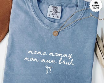 Comfort Colors® shirt mama mama mama mama bruh, grappig shirt moeder leven, shirt moederschap humor, cadeau voor moeder, trendy mama-kleding voor haar