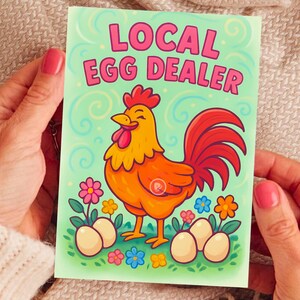 Lustige Osterkarte | Lustige druckbare Karte | Huhn Grußkarte | Lokale Eierhändler Karte | Bauernhaus Osterdeko | Ostern druckbare Karte