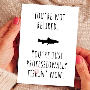 Tarjeta divertida de jubilación de pesca / Tarjeta imprimible para papá o abuelo / Tarjeta de jubilación de papá / Regalo de pesca imprimible / Tarjeta para papá o abuelo