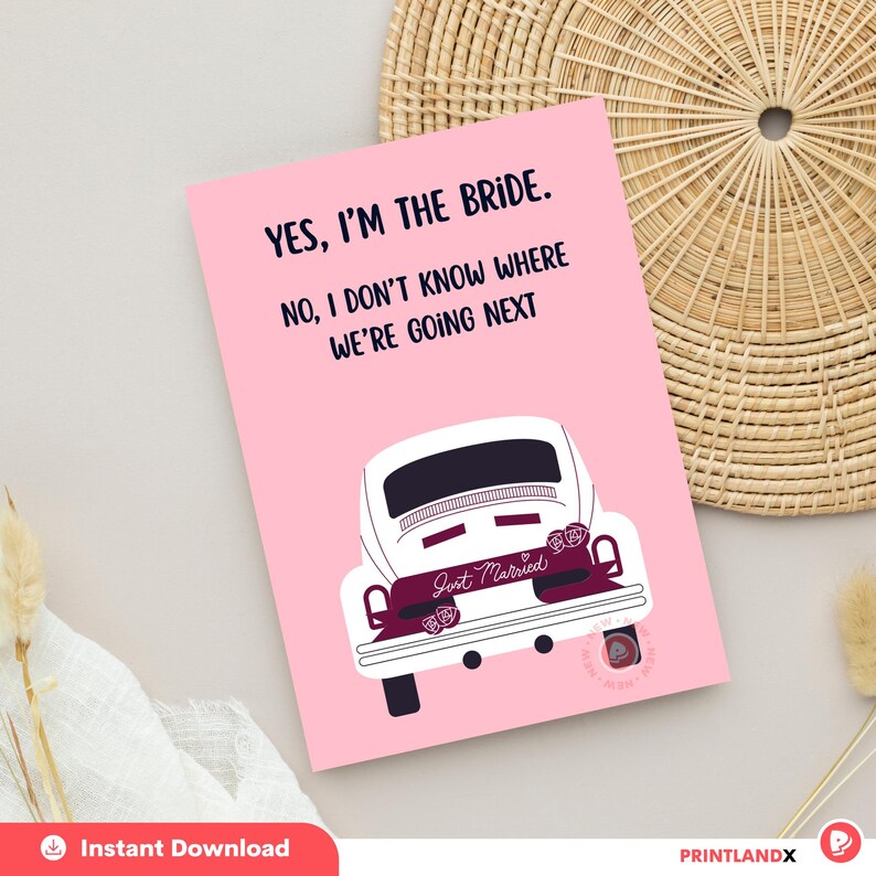 Funny Bride Wedding Card: Bridal Humor (digital Download) - Etsy Australia
