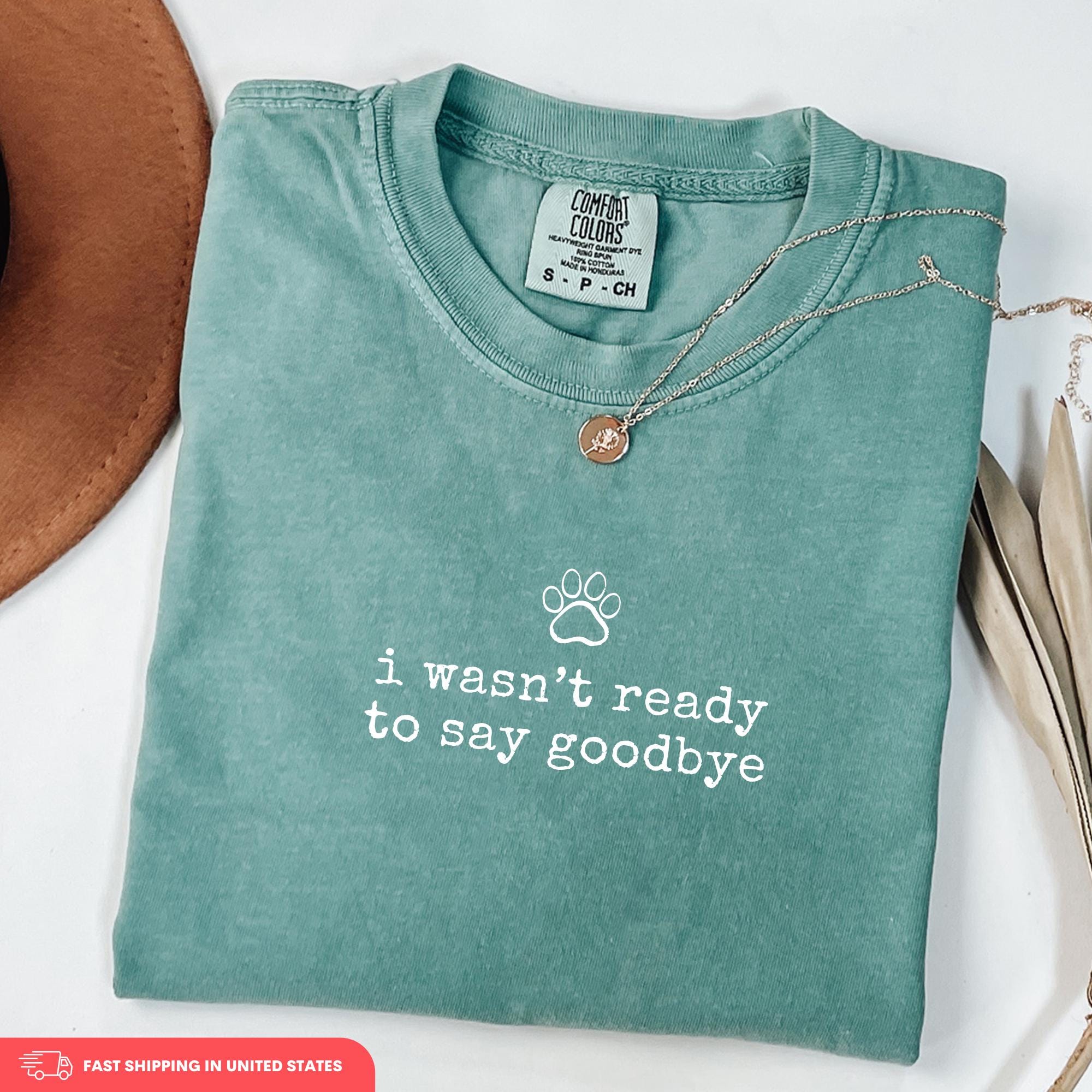 Pet Loss Shirt, Dog Memorial Shirt, I Wasnt Ready to Say Goodbye