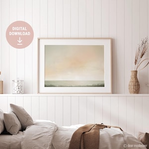 Cottesloe Dreaming Art Print, Pastel Ocean Landscape, Modern Australian Beach Art, Instant Download, Printable Art, Digital File