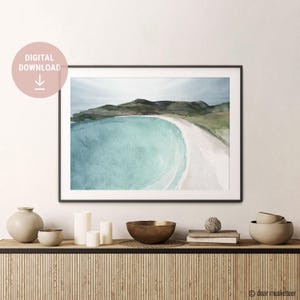 Wineglass Bay Landscape Art Print Landscape, Coastal Tasmanian, Coles Bay, Freycinet Beach, Instant Download, Printable, Digital File