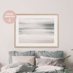 Friendly Beaches Landscape Art Print, Tasmanian Winter Seascape, Coles Bay, Beach, Australian, Instant Download, Printable, Digital File